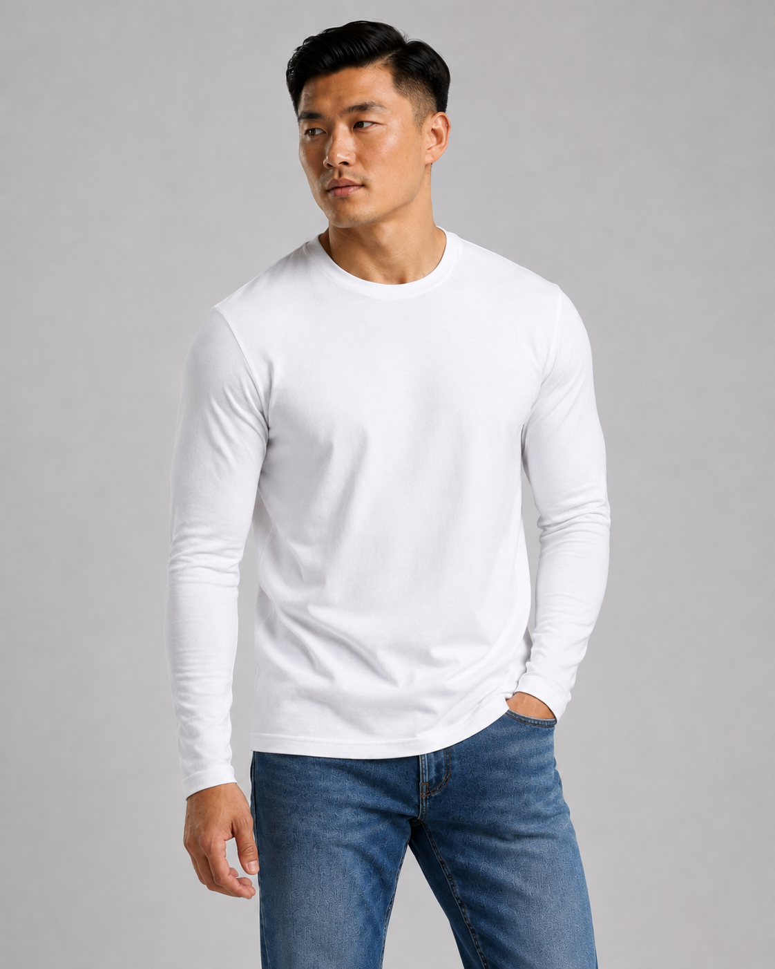 BORODOR- Long Sleeves White
